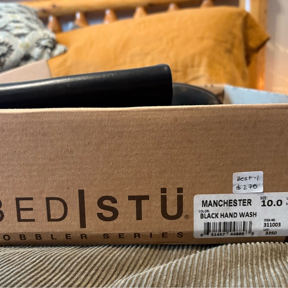 Black Leather BedStu Women’s Boots - Picture 2 of 6